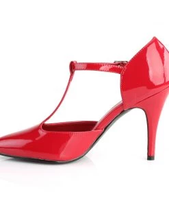 Pleaser Direct Vanity 415 Red Patent D'Orsay Heels