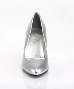 Pleaser Direct Vanity 420 Silver Faux Leather