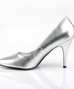 Pleaser Direct Vanity 420 Silver Faux Leather