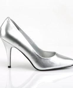 Pleaser Direct Vanity 420 Silver Faux Leather