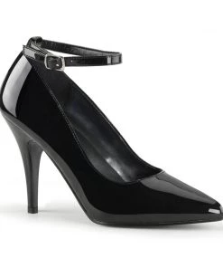 Pleaser Direct Vanity 431 Black Patent Court Shoes Larger Size Shoes