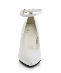 Pleaser Direct Larger Size Shoes Vanity 431 White Patent Court Shoes