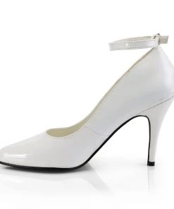 Pleaser Direct Larger Size Shoes Vanity 431 White Patent Court Shoes