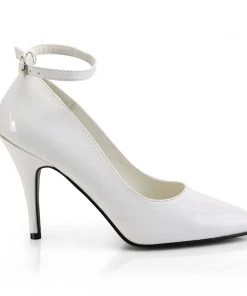 Pleaser Direct Larger Size Shoes Vanity 431 White Patent Court Shoes