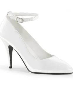Pleaser Direct Larger Size Shoes Vanity 431 White Patent Court Shoes