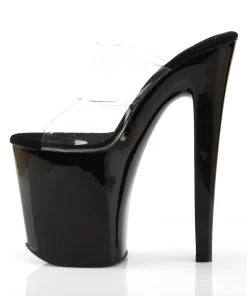 Pleaser Direct Larger Size Shoes Xtreme 802 Black Patent Platforms