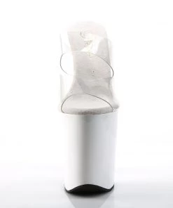 Pleaser Direct Xtreme 802 White Patent Platforms Larger Size Shoes