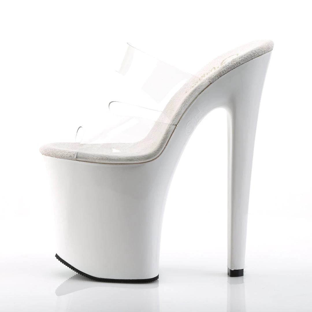 Pleaser Direct Xtreme 802 White Patent Platforms Larger Size Shoes 3 Pleaser Direct Xtreme 802 White Patent Platforms Larger Size Shoes