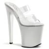 Pleaser Direct Xtreme 802 White Patent Platforms Larger Size Shoes