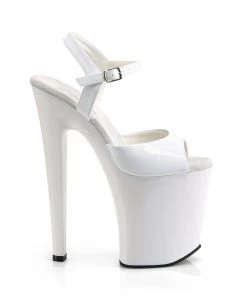 Pleaser Direct Xtreme 809 White Patent Platform Heels Larger Size Shoes