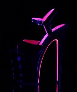 Pleaser Direct Xtreme 809TT Black Patent And Neon Pink Platforms 7 Pleaser Direct Xtreme 809TT Black Patent And Neon Pink Platforms