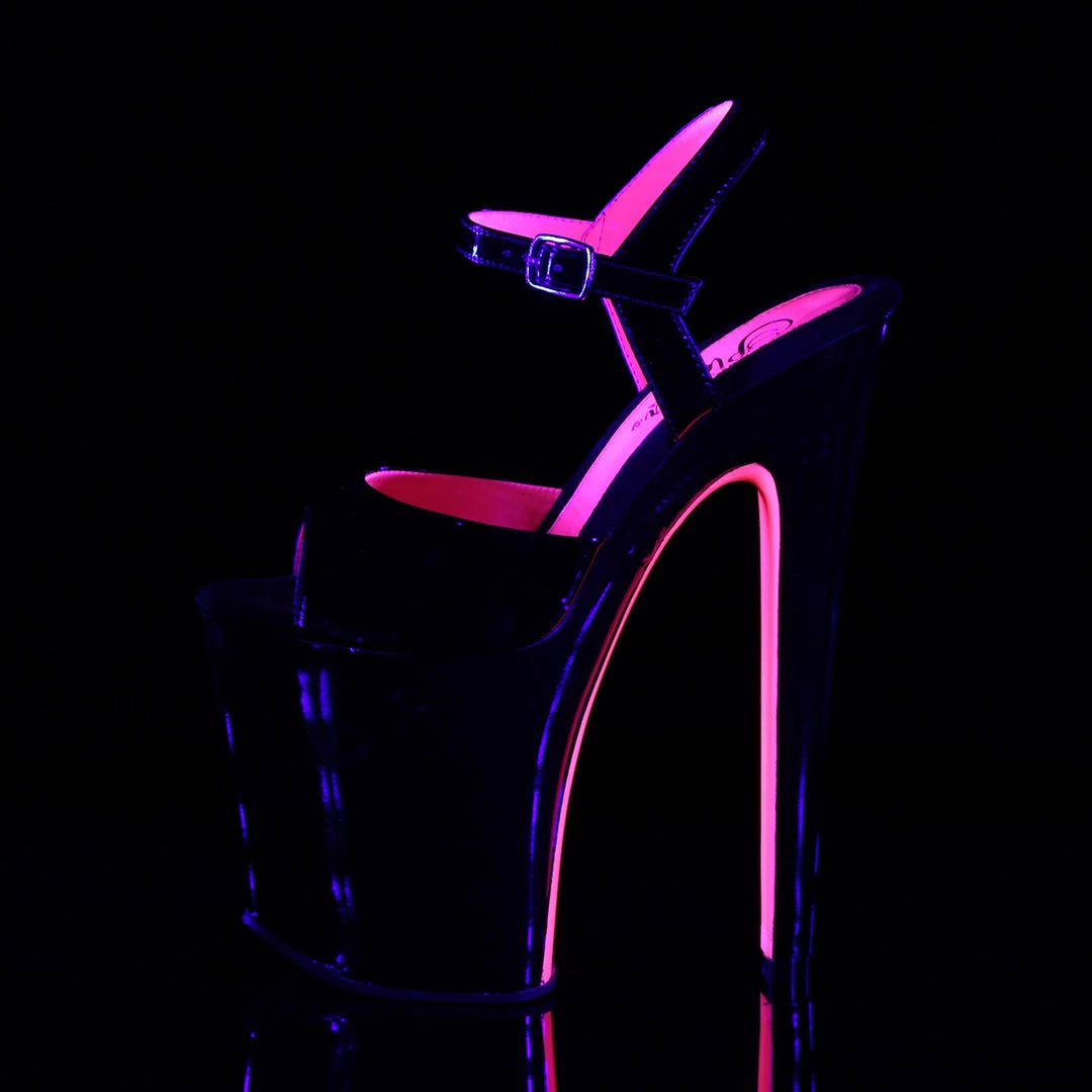 Pleaser Direct Xtreme 809TT Black Patent And Neon Pink Platforms 3 Pleaser Direct Xtreme 809TT Black Patent And Neon Pink Platforms