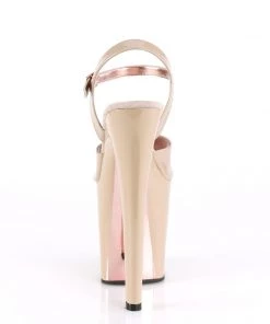 Pleaser Direct Larger Size Shoes Xtreme 809TT Nude & Rose Gold Chrome Platforms 8 Pleaser Direct Larger Size Shoes Xtreme 809TT Nude & Rose Gold Chrome Platforms