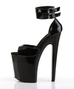 Pleaser Direct Xtreme 875 Black Patent Platform Heels