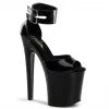 Pleaser Direct Xtreme 875 Black Patent Platform Heels